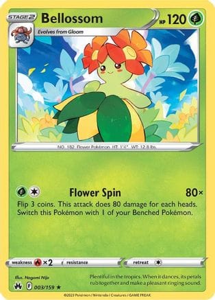 'Pokemon - 'Bellossom 003/159  Crown Zenith - Rare