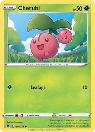 'Pokemon - 'Cherubi 011/159  Crown Zenith - Common