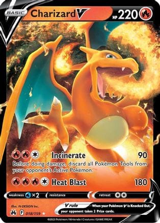 'Pokemon - 'Charizard V 018/159  - Holofoil Crown Zenith - Ultra Rare