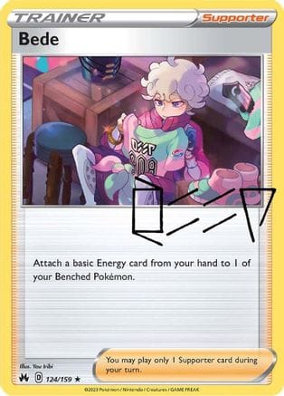 'Pokemon - 'Bede 124/159  - Holofoil Crown Zenith - Holo Rare