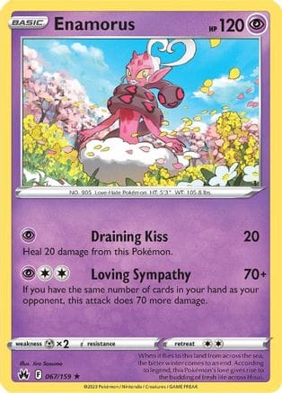 'Pokemon - 'Enamorus 067/159  - Reverse Holofoil Crown Zenith - Rare