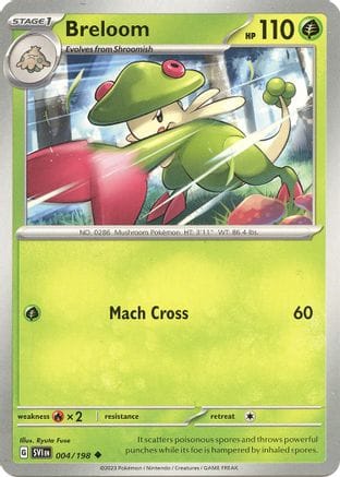 'Pokemon - 'Breloom 004/198  - Reverse Holofoil SV01 Scarlet & Violet Base Set - Uncommon