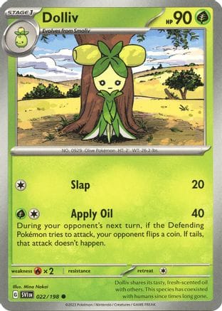 'Pokemon - 'Dolliv 022/198  SV01 Scarlet & Violet Base Set - Common