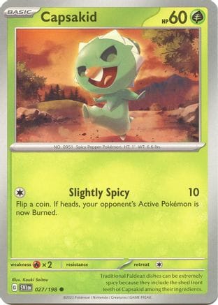 'Pokemon - 'Capsakid 027/198  SV01 Scarlet & Violet Base Set - Common