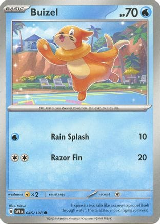 'Pokemon - 'Buizel 046/198  - Reverse Holofoil SV01 Scarlet & Violet Base Set - Common