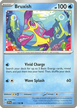 'Pokemon - 'Bruxish 051/198  SV01 Scarlet & Violet Base Set - Common