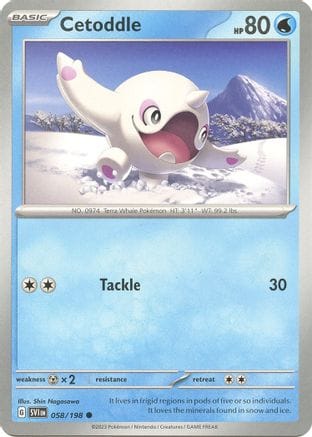 'Pokemon - 'Cetoddle 058/198  SV01 Scarlet & Violet Base Set - Common