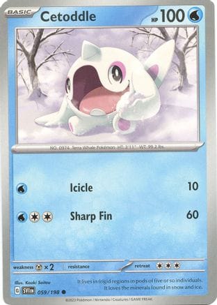 'Pokemon - 'Cetoddle 059/198  SV01 Scarlet & Violet Base Set - Common