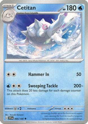 'Pokemon - 'Cetitan 060/198  SV01 Scarlet & Violet Base Set - Uncommon