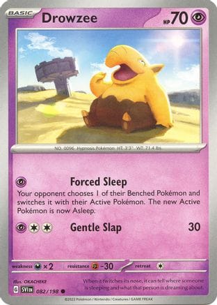 'Pokemon - 'Drowzee 082/198  SV01 Scarlet & Violet Base Set - Common