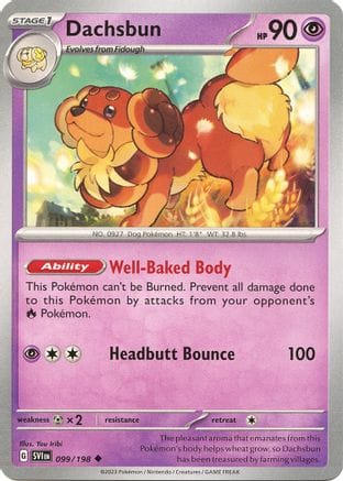 'Pokemon - 'Dachsbun 099/198  SV01 Scarlet & Violet Base Set - Uncommon