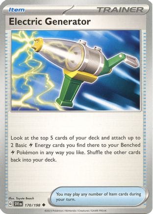 'Pokemon - 'Electric Generator 170/198  SV01 Scarlet & Violet Base Set - Uncommon