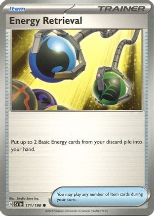 'Pokemon - 'Energy Retrieval 171/198  - Reverse Holofoil SV01 Scarlet & Violet Base Set - Common