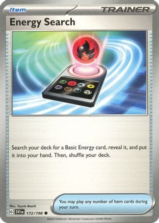 'Pokemon - 'Energy Search 172/198  - Reverse Holofoil SV01 Scarlet & Violet Base Set - Common