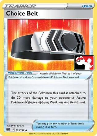 'Pokemon - 'Choice Belt 135  - Holofoil Prize Pack Series Cards - Uncommon