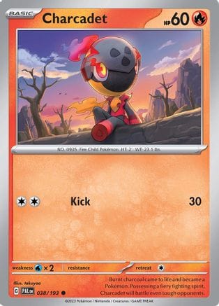 'Pokemon - 'Charcadet 038/193  - Reverse Holofoil SV02 Paldea Evolved - Common
