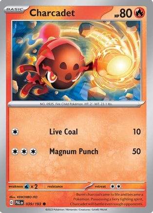 'Pokemon - 'Charcadet 039/193  SV02 Paldea Evolved - Common