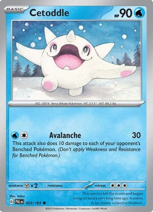 'Pokemon - 'Cetoddle 053/193  - Reverse Holofoil SV02 Paldea Evolved - Common
