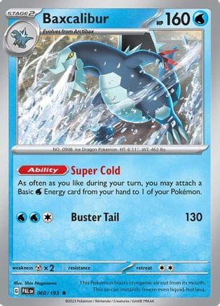 'Pokemon - 'Baxcalibur 060/193  - Holofoil SV02 Paldea Evolved - Rare