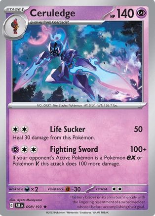 'Pokemon - 'Ceruledge 098/193  - Holofoil SV02 Paldea Evolved - Rare