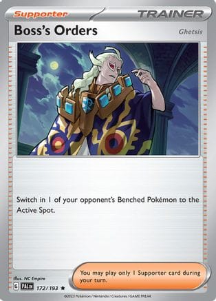 'Pokemon - 'Boss's Orders 172/193  - Holofoil SV02 Paldea Evolved - Rare