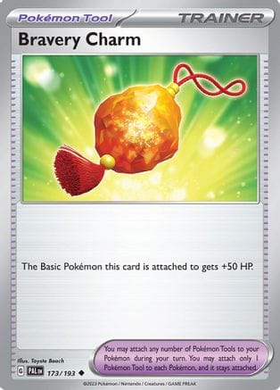 'Pokemon - 'Bravery Charm 173/193  - Reverse Holofoil SV02 Paldea Evolved - Uncommon