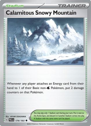 'Pokemon - 'Calamitous Snowy Mountain 174/193  SV02 Paldea Evolved - Uncommon
