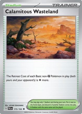 'Pokemon - 'Calamitous Wasteland 175/193  - Reverse Holofoil SV02 Paldea Evolved - Uncommon