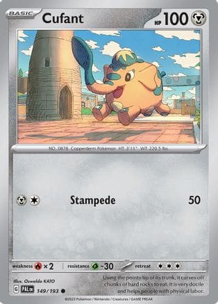 'Pokemon - 'Cufant 149/193  - Reverse Holofoil SV02 Paldea Evolved - Common