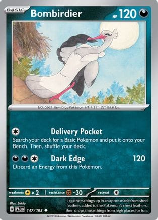 'Pokemon - 'Bombirdier 147/193  SV02 Paldea Evolved - Uncommon