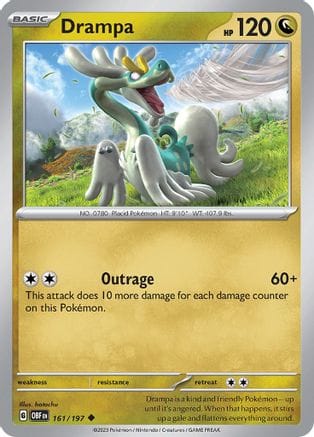 'Pokemon - 'Drampa 161/197  SV03 Obsidian Flames - Uncommon