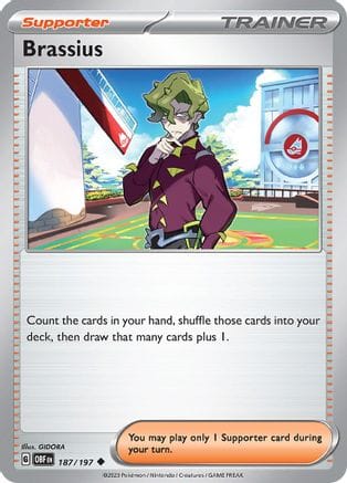 'Pokemon - 'Brassius 187/197  SV03 Obsidian Flames - Uncommon