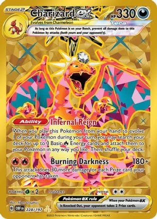 'Pokemon - 'Charizard ex 228/197  - Holofoil SV03 Obsidian Flames - Hyper Rare