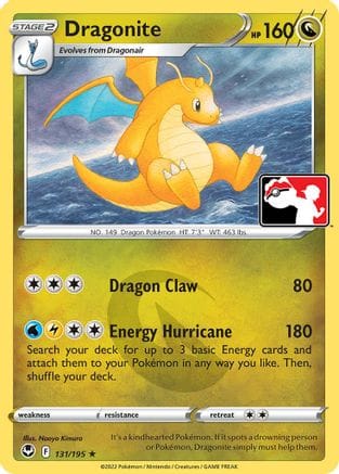 'Pokemon - 'Dragonite 131/195  Prize Pack Series Cards - Rare
