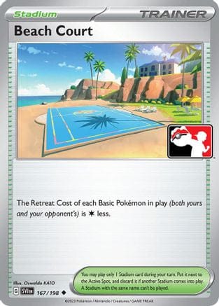 'Pokemon - 'Beach Court 167/198  - Holofoil Prize Pack Series Cards - Uncommon