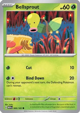 'Pokemon - 'Bellsprout 069/165  SV Scarlet & Violet 151 - Common