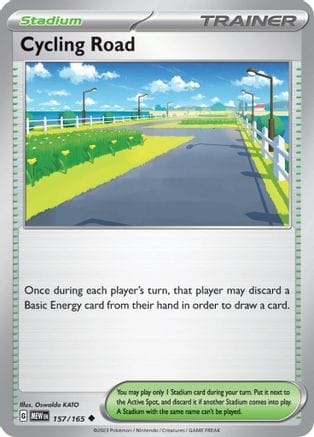 'Pokemon - 'Cycling Road 157/165  - Reverse Holofoil SV Scarlet & Violet 151 - Uncommon