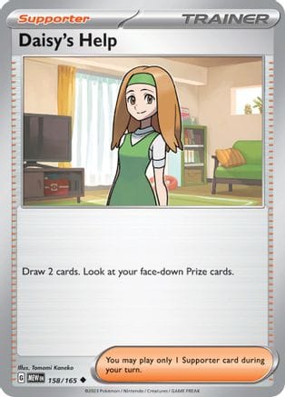 'Pokemon - 'Daisy's Help 158/165  - Reverse Holofoil SV Scarlet & Violet 151 - Uncommon