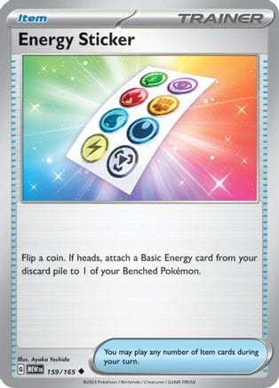 'Pokemon - 'Energy Sticker 159/165  SV Scarlet & Violet 151 - Uncommon