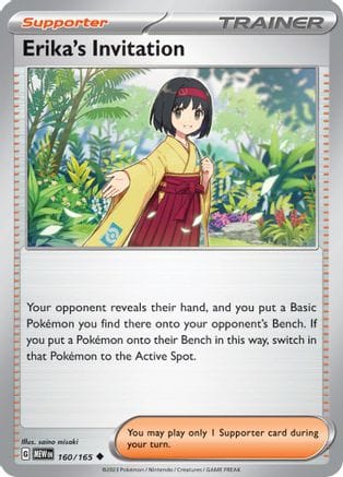 'Pokemon - 'Erika's Invitation 160/165  SV Scarlet & Violet 151 - Uncommon