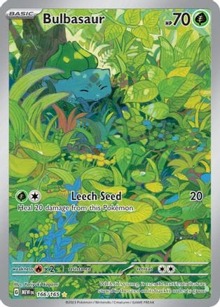 'Pokemon - 'Bulbasaur 166/165  - Holofoil SV Scarlet & Violet 151 - Illustration Rare