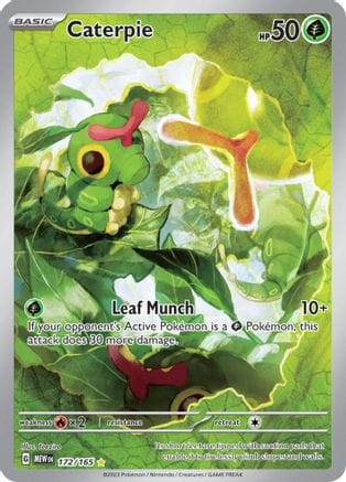 'Pokemon - 'Caterpie 172/165  - Holofoil SV Scarlet & Violet 151 - Illustration Rare