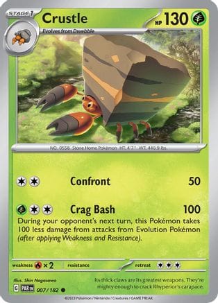 'Pokemon - 'Crustle 007/182  SV04 Paradox Rift - Common