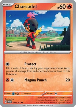 'Pokemon - 'Charcadet 025/182  - Reverse Holofoil SV04 Paradox Rift - Common