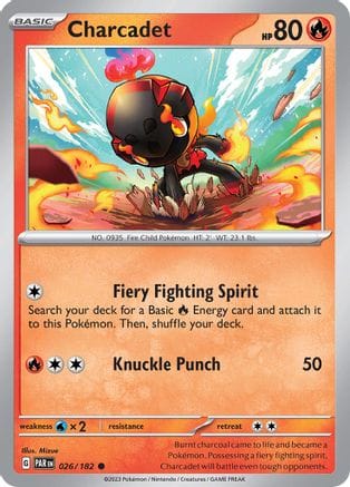 'Pokemon - 'Charcadet 026/182  - Reverse Holofoil SV04 Paradox Rift - Common