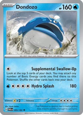 'Pokemon - 'Dondozo 055/182  - Reverse Holofoil SV04 Paradox Rift - Uncommon
