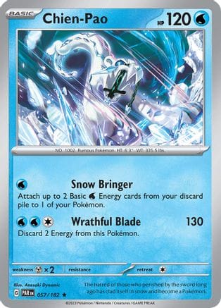 'Pokemon - 'Chien-Pao 057/182  - Holofoil SV04 Paradox Rift - Rare
