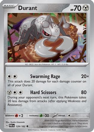 'Pokemon - 'Durant 129/182  SV04 Paradox Rift - Uncommon