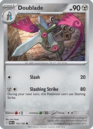 'Pokemon - 'Doublade 132/182  SV04 Paradox Rift - Common