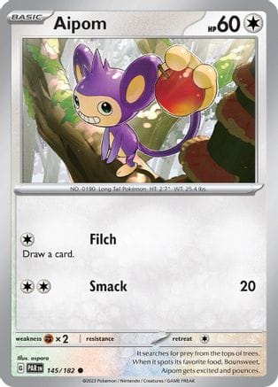 'Pokemon - 'Aipom 145/182  SV04 Paradox Rift - Common
